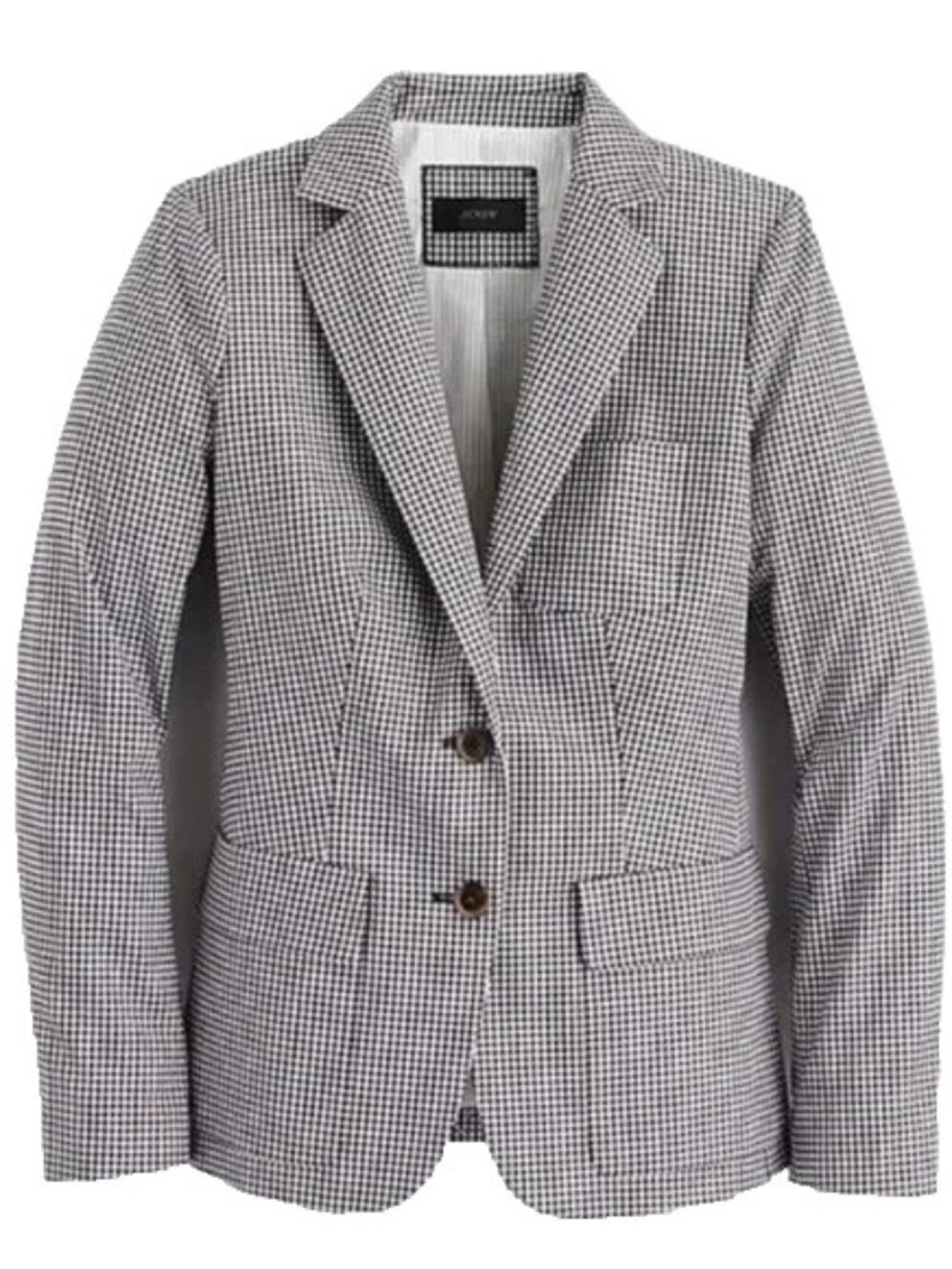 J.Crew Rhodes Blazer in Navy Red Micro Gingham Check Cotton Jacket 4